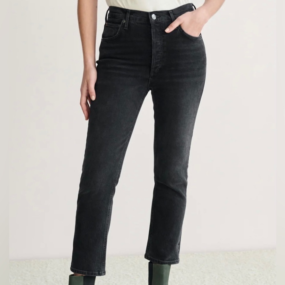 Agolde Riley crop black jeans